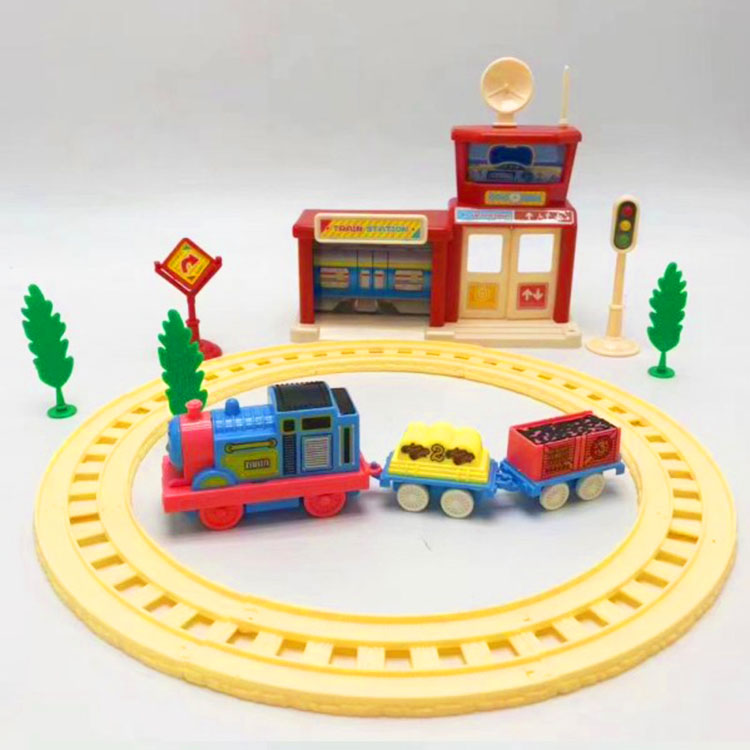 电动小火车轨道套装站台乐园过家家男女孩礼物3-6岁儿童益智玩具