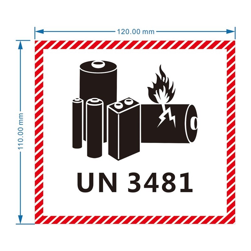 UN348c1/3091新版航空警示标签锂电池标识不乾胶防火易碎封箱贴纸