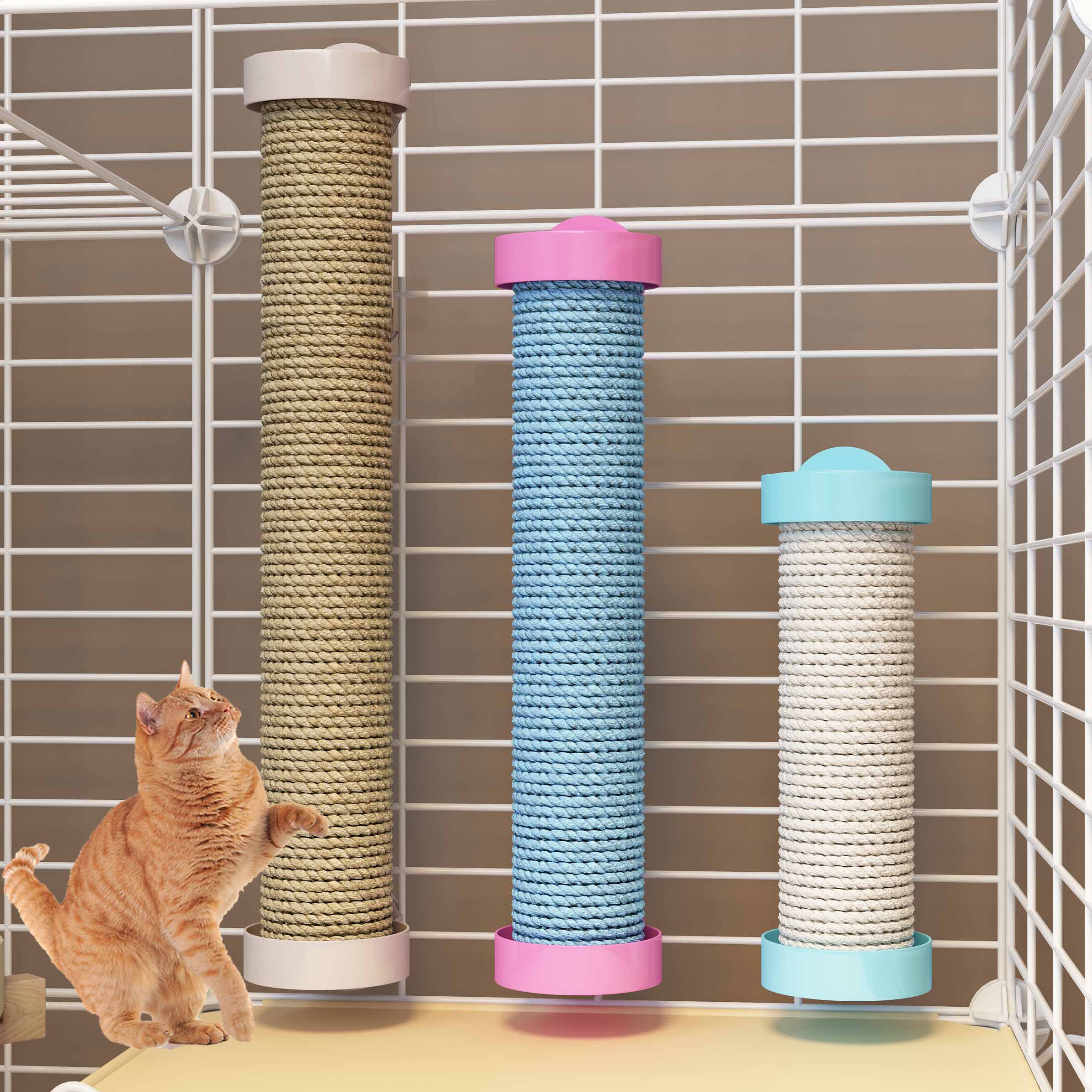 猫笼子专用爬梯立式剑麻柱猫抓柱子磨爪麻绳猫绳猫爬架猫抓板玩具