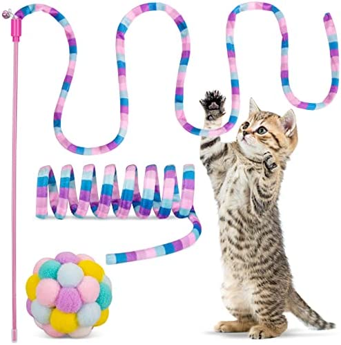 Retro Shaw Cat Toys  Cat Wand Teaser Toys Cat Fuzzy Balls wi