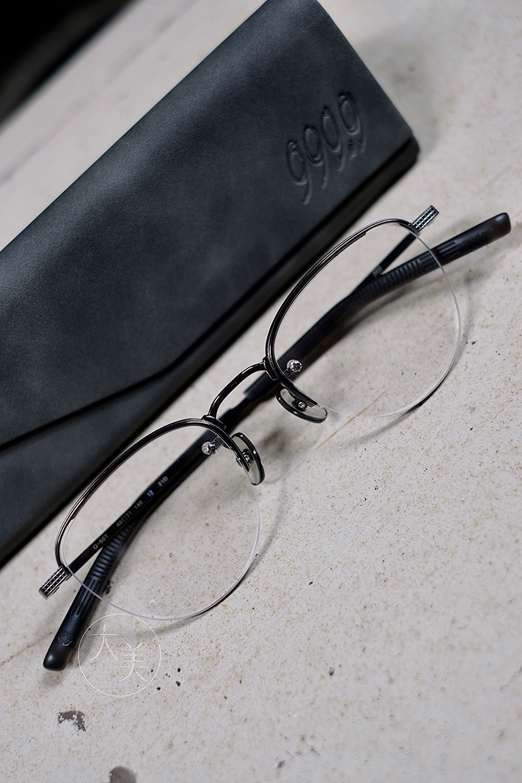 日本999.9眼镜FOUR NINES O-50T 21D纯钛细眉超轻框镜框轻巧帅气