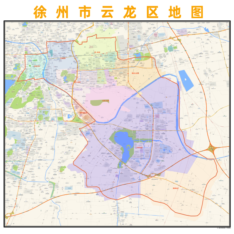 徐州市云龙区地图2023年行政区划市区主城区街道交通地图图片素材