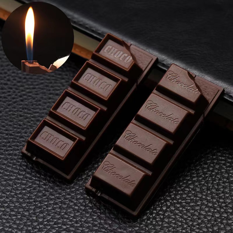 巧克力创意电子明火打火机个性点烟器送男友节日礼物情人节礼品