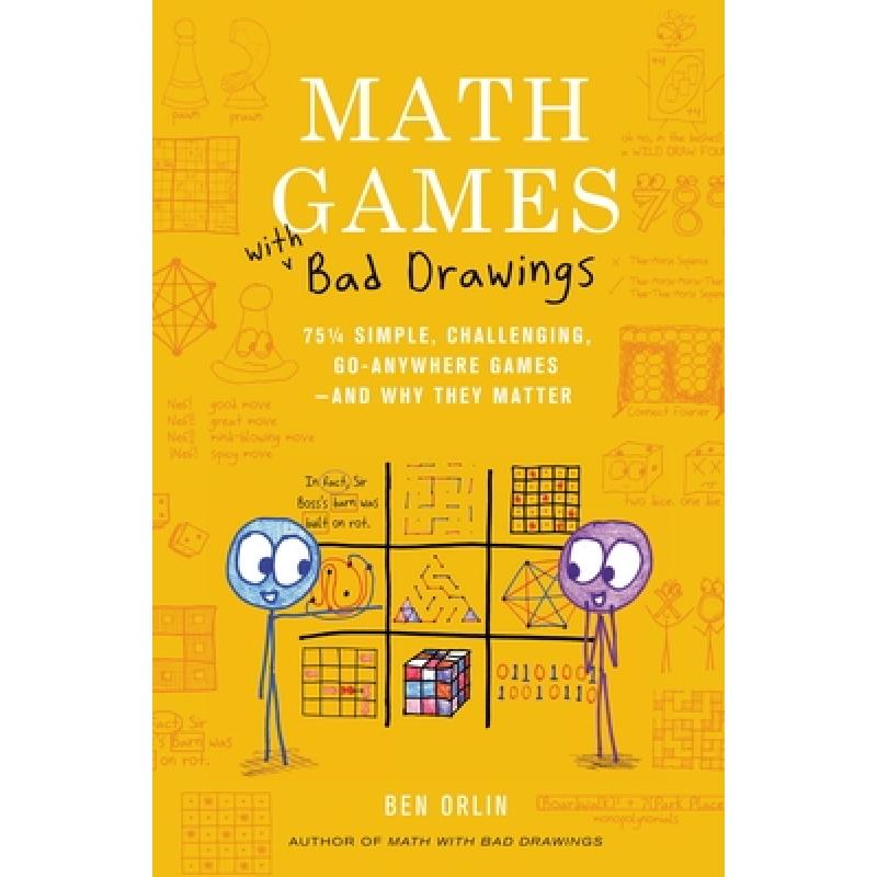 【预售】英文原版 Math Games with Bad Drawings 绘画不佳的数学游戏 75 1/4简单具有挑战性 童年经典亲子互动数学游戏集儿童书籍
