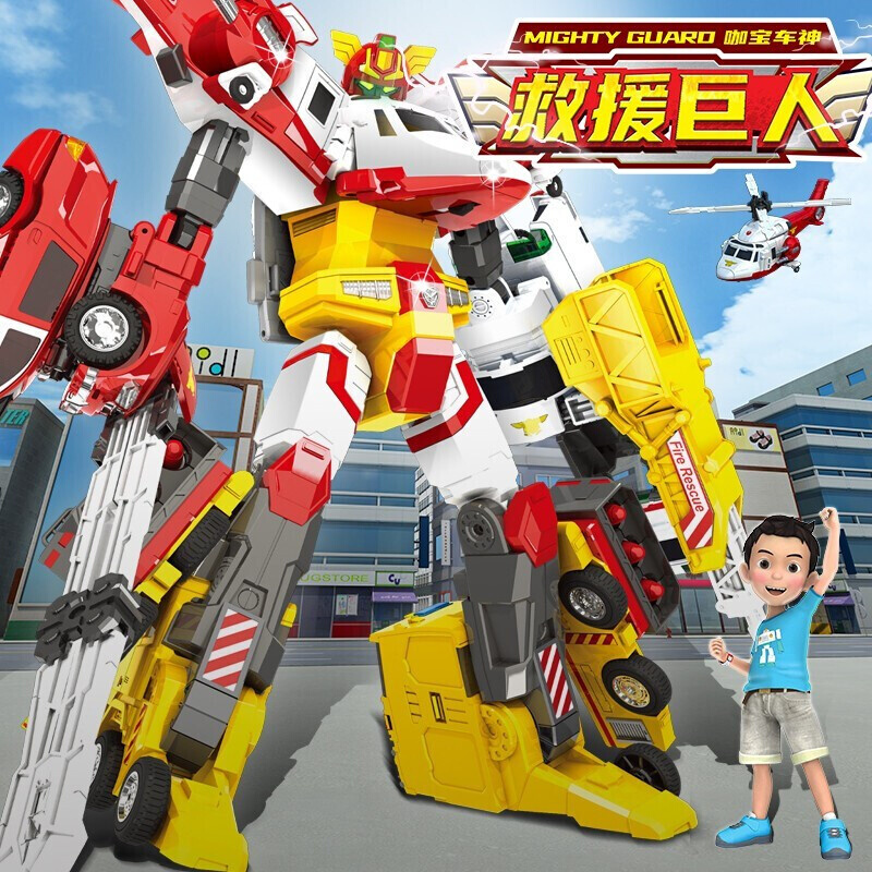 新品买奇酷咖宝车神变形儿童男孩玩具救援巨人机器人汽车飞机合体
