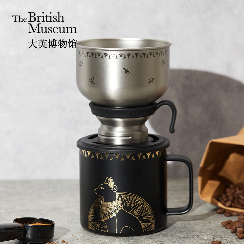 大英博物馆盖亚·安德森猫系列手冲咖啡不锈钢滤杯送女生生日礼物