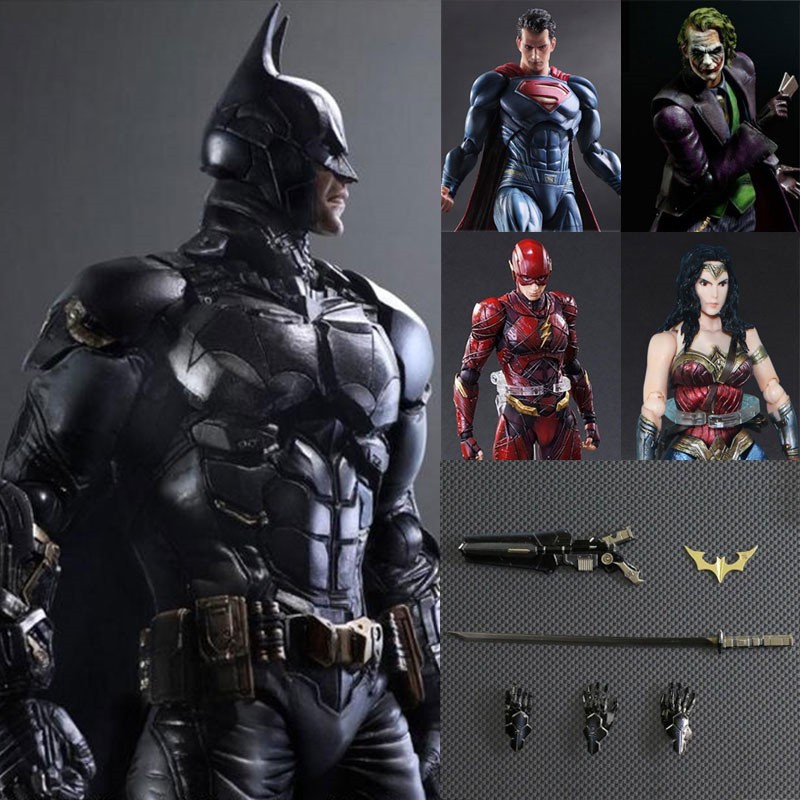 DC重装蝙蝠侠大战超人正义联盟神奇女侠闪电侠可动手办海王模型