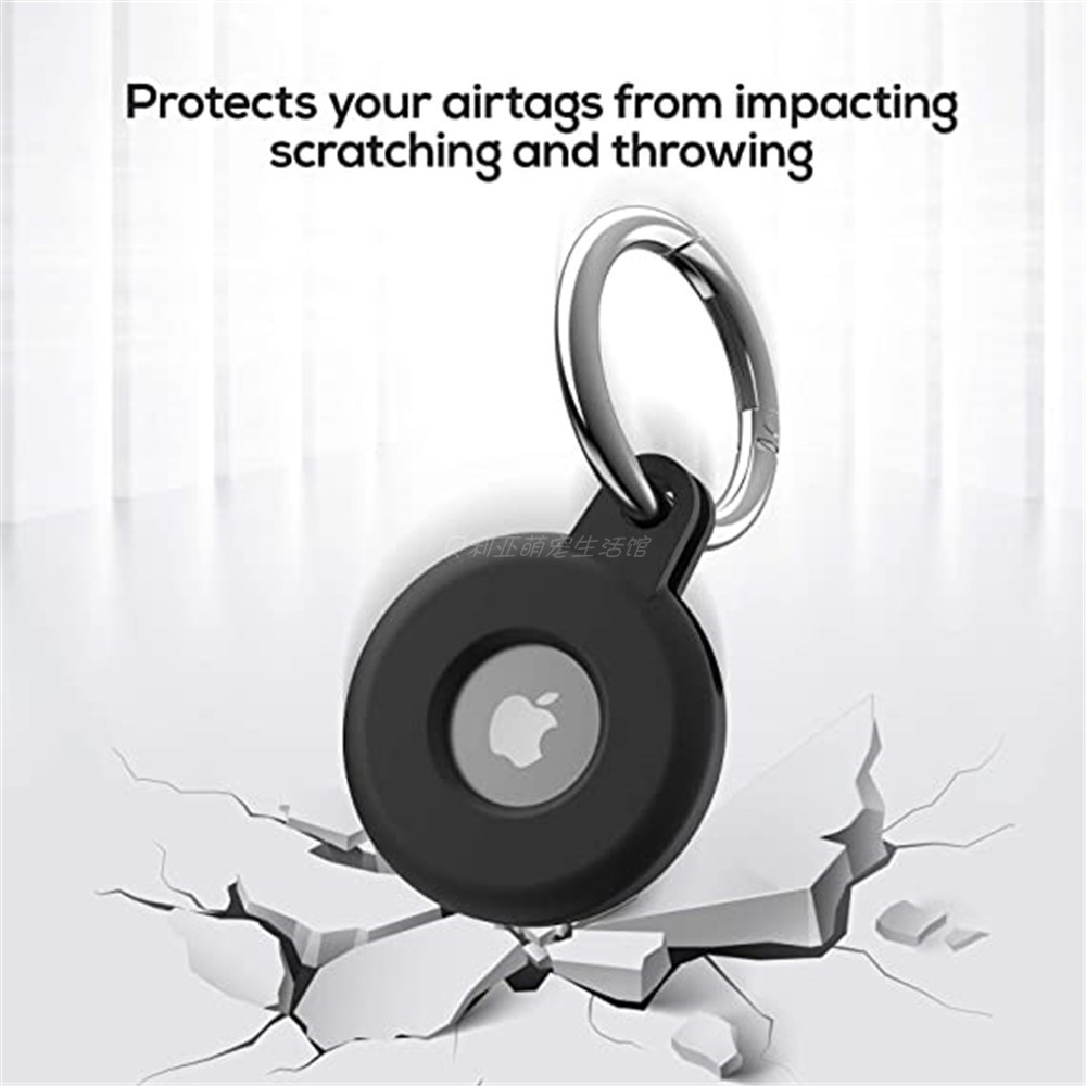新品适用苹果Airtag硅胶保护套宠物定位器防丢器钥匙扣防水保护壳