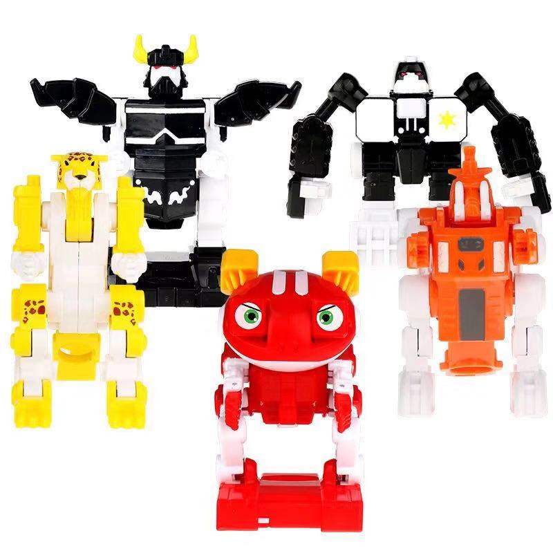 正版快乐酷宝3玩具赤焰蛙宝小宝魔战猩狼王1键变形全套儿童机器人