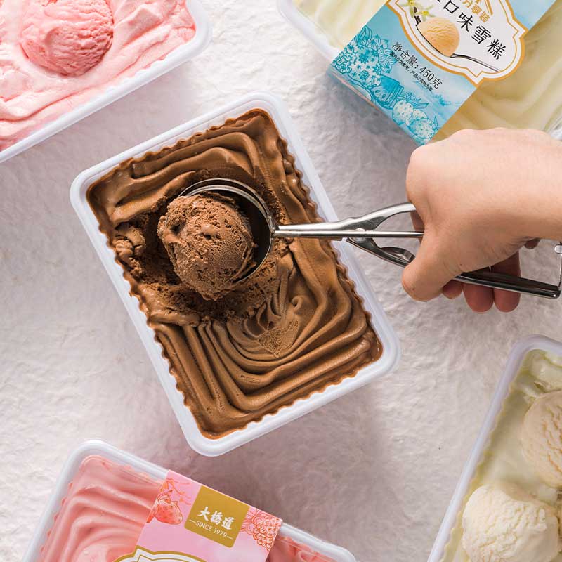 【新品】450g大桥道家庭分享装冰淇淋激凌雪糕香草巧克力草莓朗姆