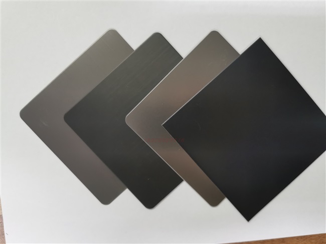 新品4不锈钢喷砂黑钛板 拉丝灰钢 喷砂灰钢 P磨砂黑钛黑色板现定