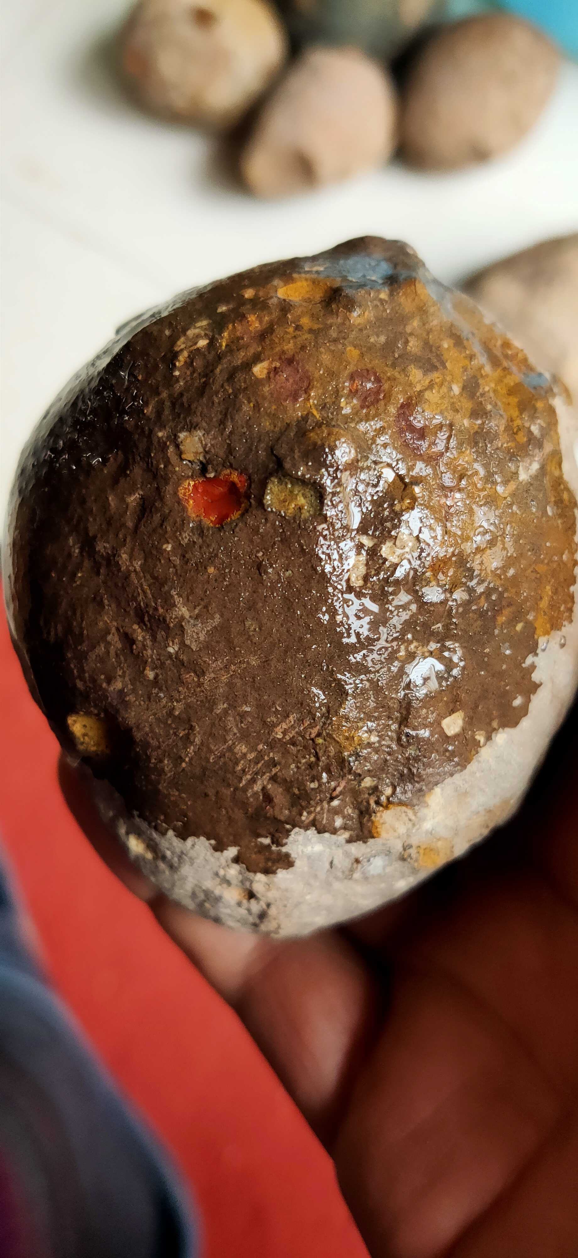 战国红玛瑙原石红缟玛瑙原石一块