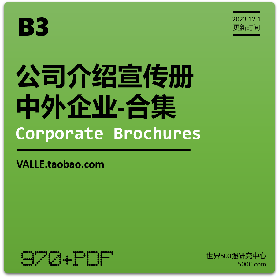 B3.中外企业公司介绍宣传册合集（11GB）