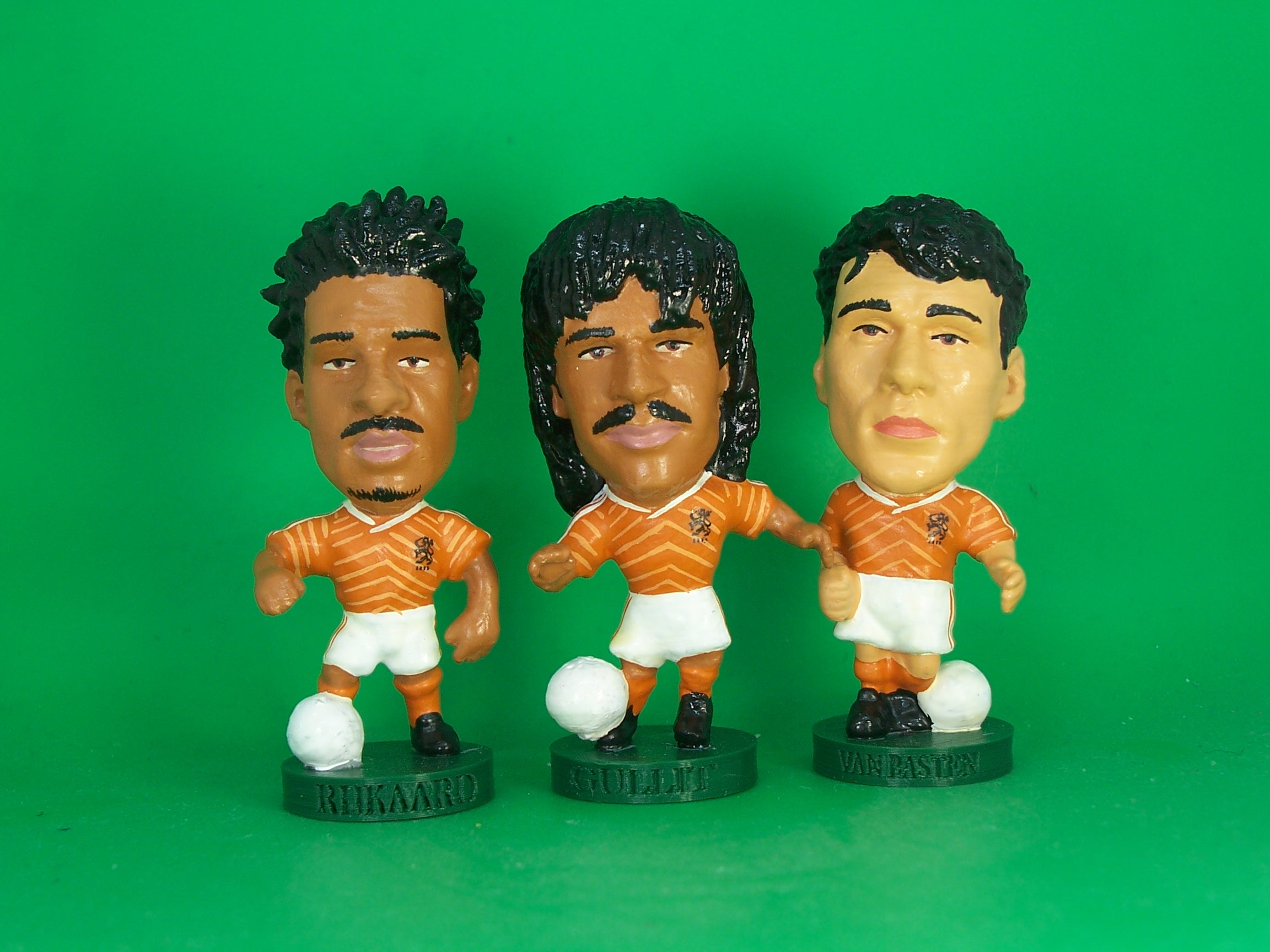 足球小人国订制球星公仔 荷兰三剑客 1988年欧洲杯荷兰队