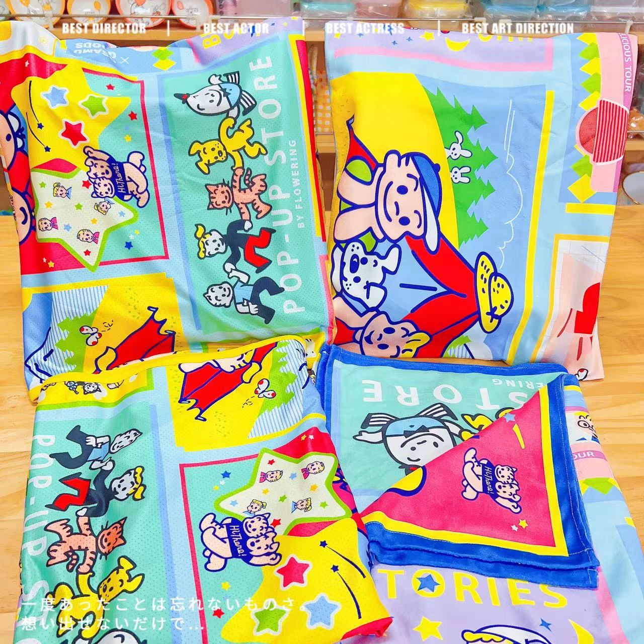 原田治毯子卡通漫画儿童夏凉被冰丝凉感被儿童浴巾速干沙滩毛巾