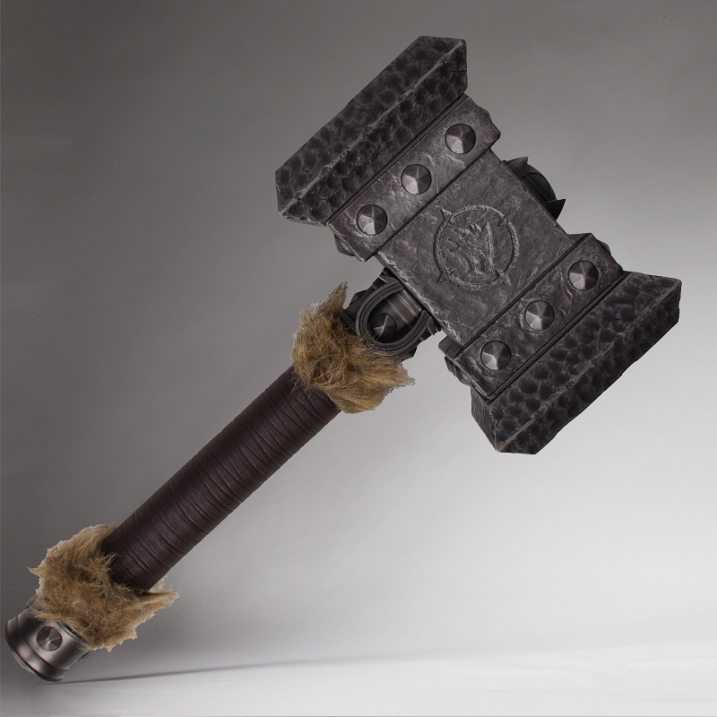 魔兽电影版1比1全金属毁灭之锤奥格瑞姆萨尔部落武器cos道具模型