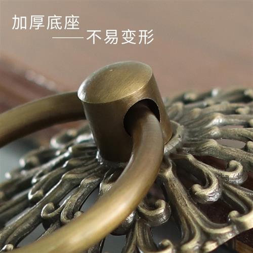 纯铜门环老式大门拉手古铜中式木门把手格栅门拉环仿古大门铜配件