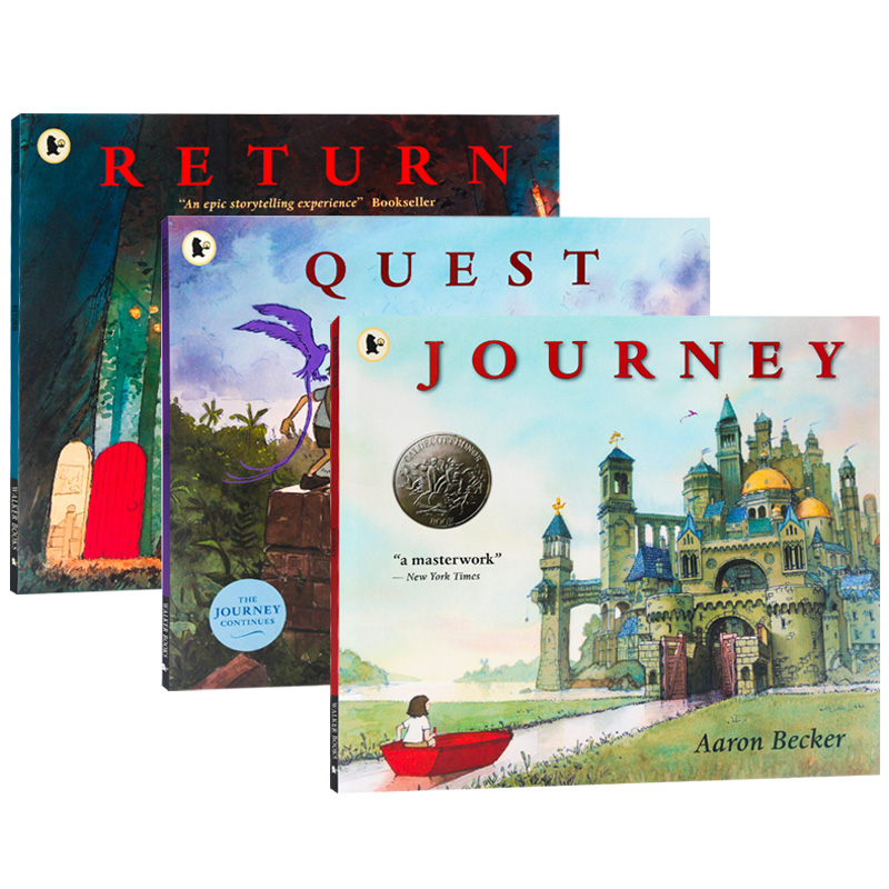 不可思议的旅程三部曲3册 Journey Quest Return 英文原版绘本 彩虹国度 回归之夜 凯迪克大奖 培养孩子想象力 儿童启蒙晚安无字书