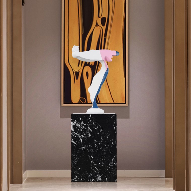 现代简约抽象几何造型艺术雕塑摆件酒店走廊玄关展厅端景台工艺品