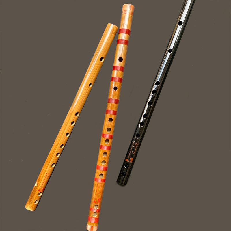 笛子竹笛成人儿童初学笛演奏表演笛古风黑色素色苦竹笛子横笛乐器