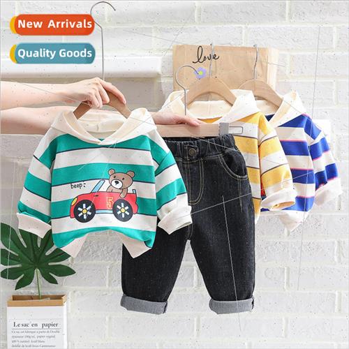 Boys fall 2023 spring and autumn new two-piece childrens clo