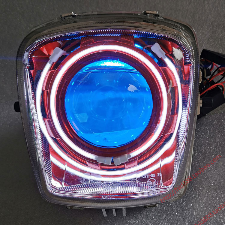 林海新款酷奇S9飞鹰 CUXI Q5海5氙气灯 LED双光透镜 天使眼恶魔眼