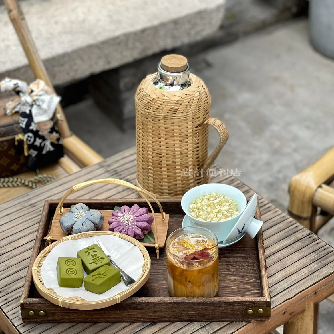 竹编复古暖水壶老式热水瓶茶室商用下午茶玻璃内胆保温暖瓶开水壶