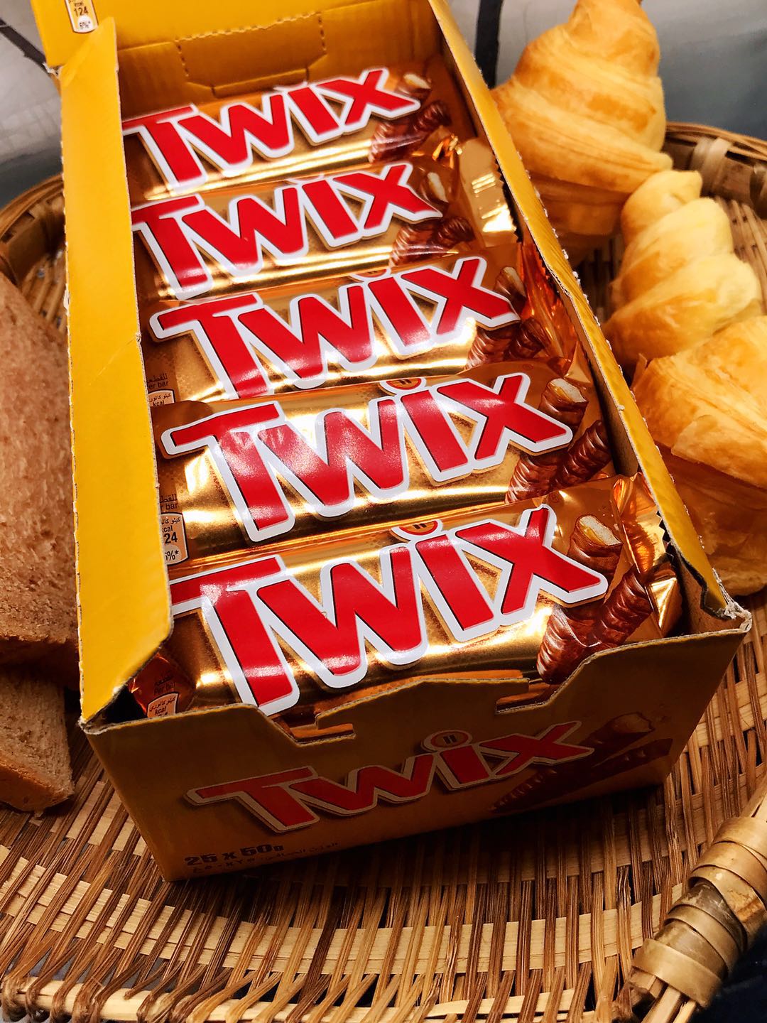 Twix Chocolate进口零食25条／50g／1盒休闲巧克力包邮焦糖味夹心