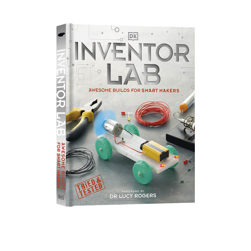 DK百科系列 发明家实验室 Inventor Lab Projects for genius makers 英文原版 儿童科技电子机械启蒙读物 STEM 实验操作指南 精装