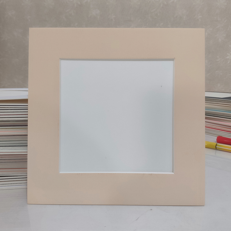 10x10方形油画框 小正方形白色圆形纸相框 卡纸画框 油画棒作品框