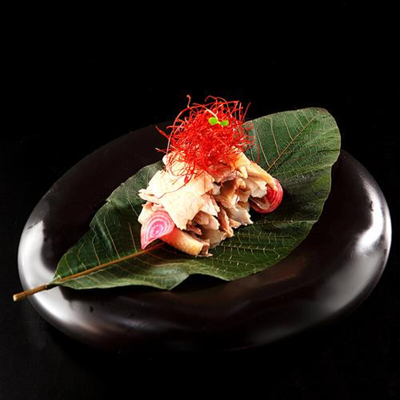 新品干丹麦叶刺身寿司造型大树叶冷盘子饰热菜意境菜装饰鲜朴叶干