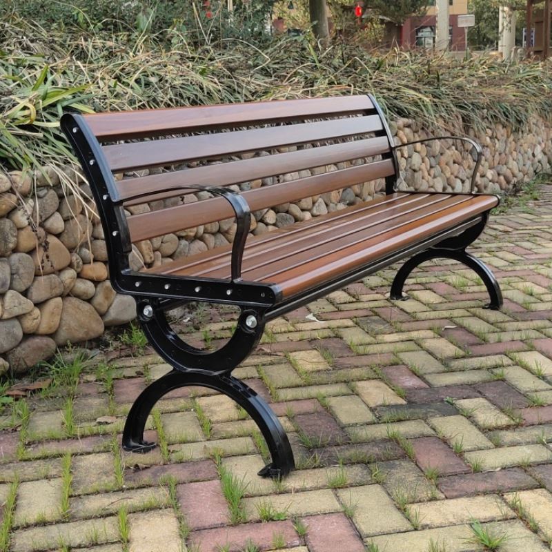 促公园椅户外长椅庭院室外长凳小区休闲排椅防腐木塑木锌合金铁品