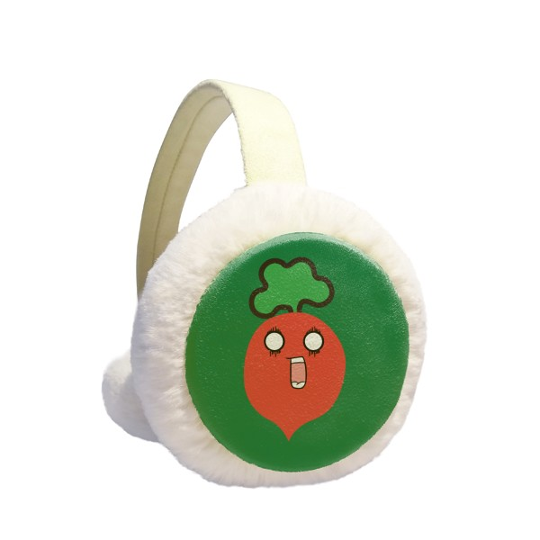萌版卡通萝卜吃惊表情冬季可折叠保暖耳套耳罩护耳挂耳包礼物