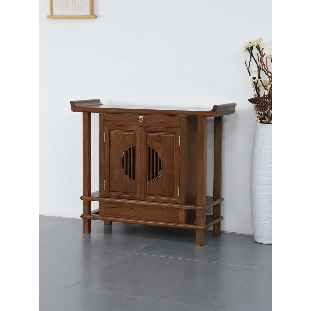 实木供桌现代新中式立柜带门神龛神台桌案家用佛柜财神爷供台玄关