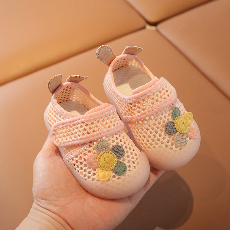 新品夏季一岁女宝宝学步鞋一阶段婴儿网凉鞋婴幼儿公主网面鞋子春