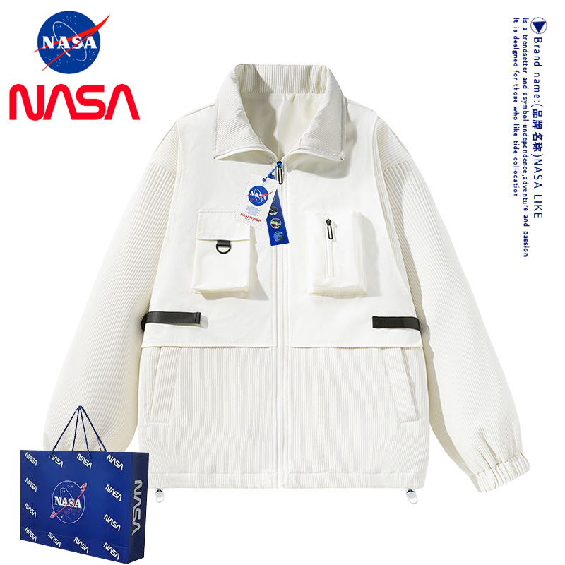 NASA美式机能风工装外套男春秋季2023新款户外休闲防风情侣装夹克