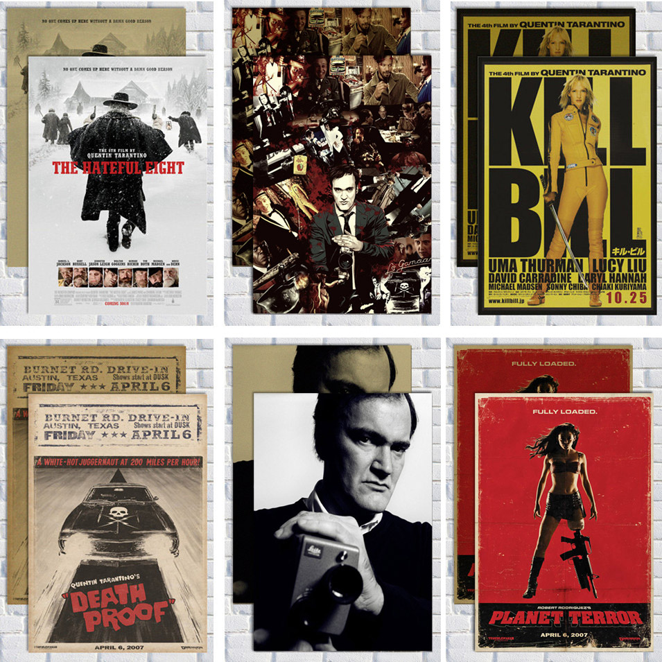 昆汀塔伦蒂诺电影海报装饰挂画图 八恶人/杀死比尔/危险关系/刑房