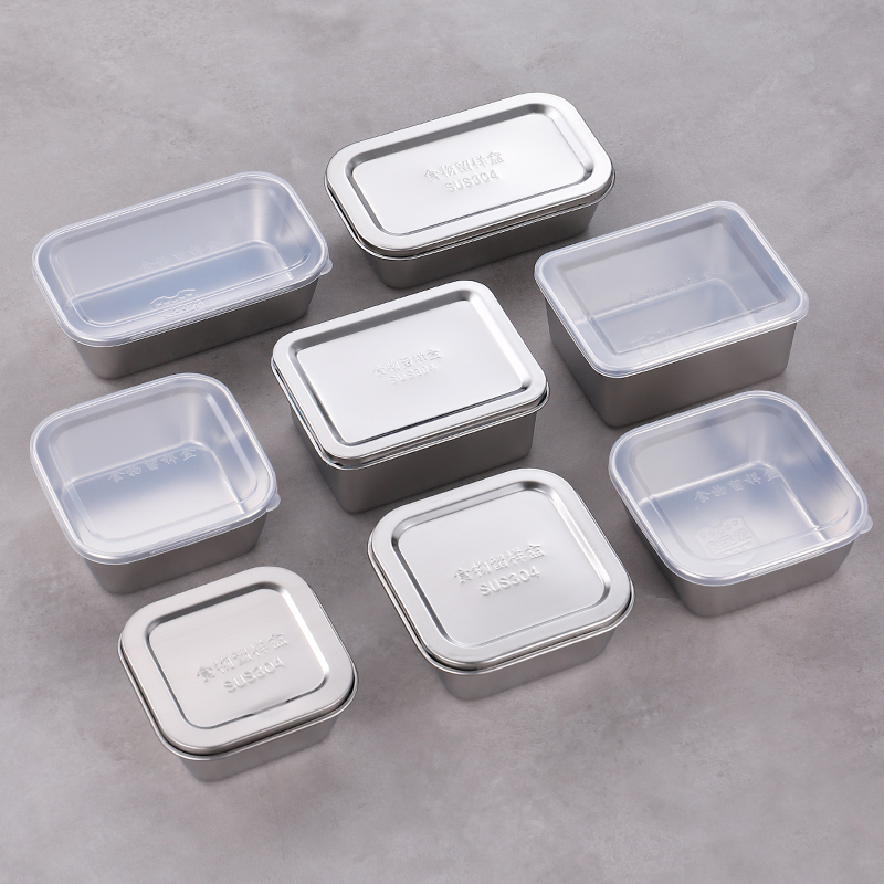 304不锈钢留样盒食物食品留样盒学校食堂厨房菜品取样长方形带盖