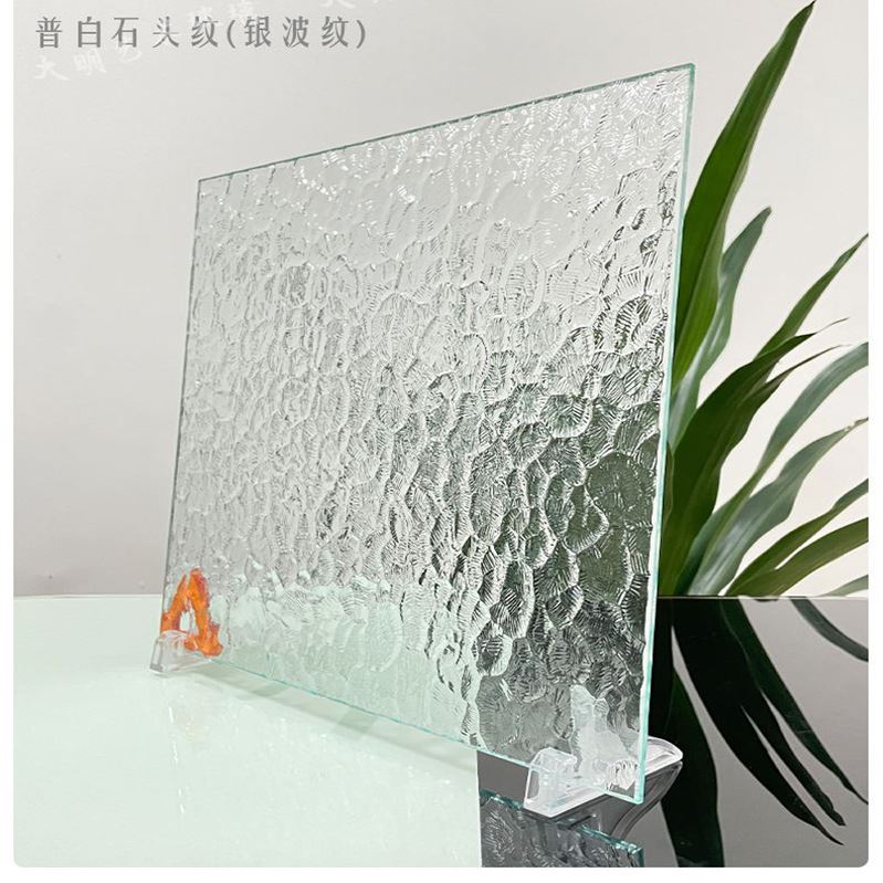 新型压花玻璃水波纹艺术玻璃用于隔断屏风玄关