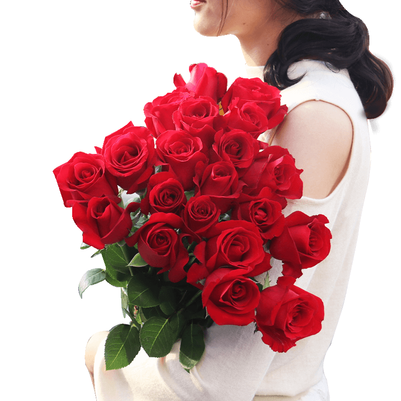 红玫瑰鲜花云南基地直发玫瑰百合花混搭鲜切家用水养花