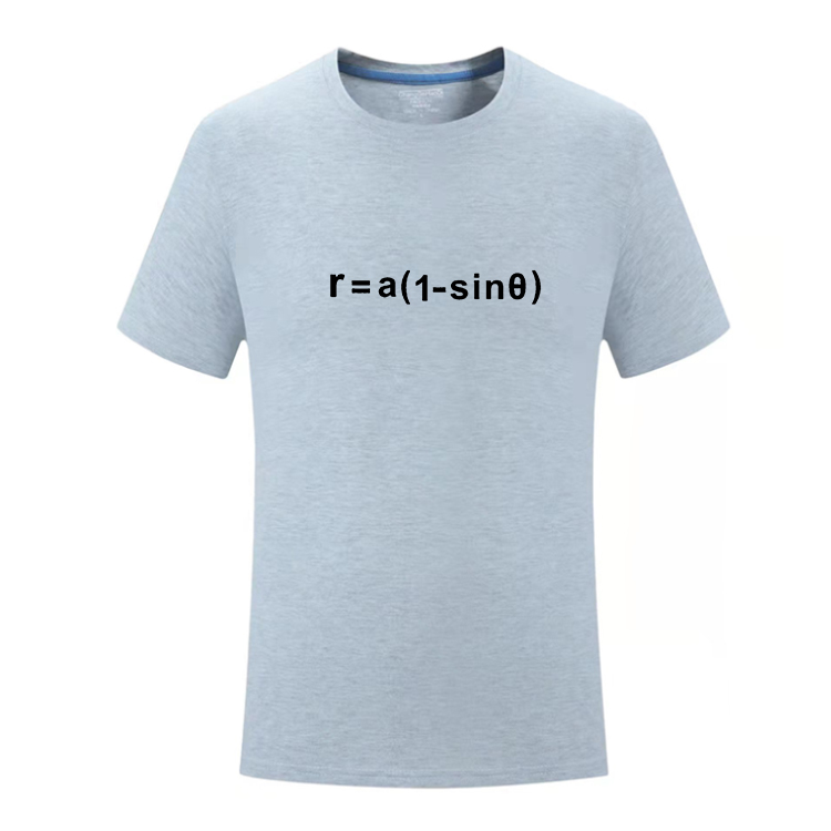 笛卡尔数学心形线含义我爱你另类情书圆领短袖T恤文化衫衣服