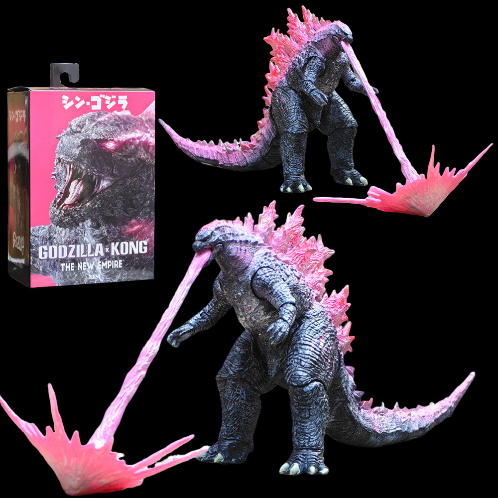 电影版2024红莲哥斯拉手办Godzilla大战金刚核爆怪兽可动模型玩具