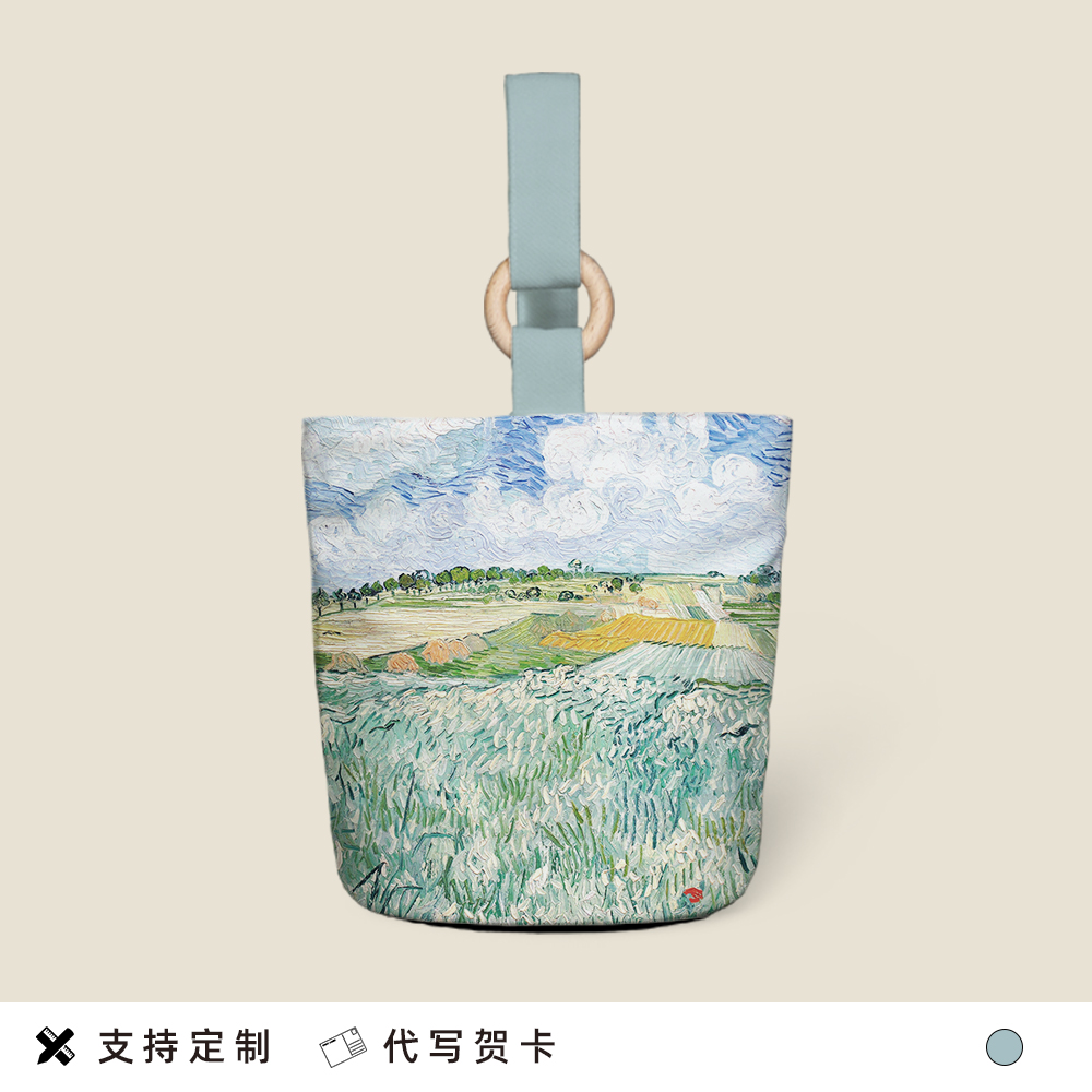 风景油画奥弗斯附近的平原今年流行包包水桶包手提袋收纳袋子