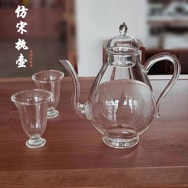 玫瑰花茶壶水果花茶壶玻璃水仙壶透明粉泡茶壶下午茶茶具泡茶器