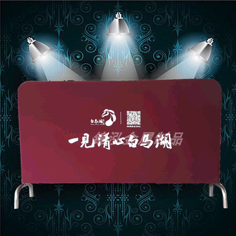 上海铁马套不锈钢铁马护栏牛津布铁马套定制广告罩万达logo免费印