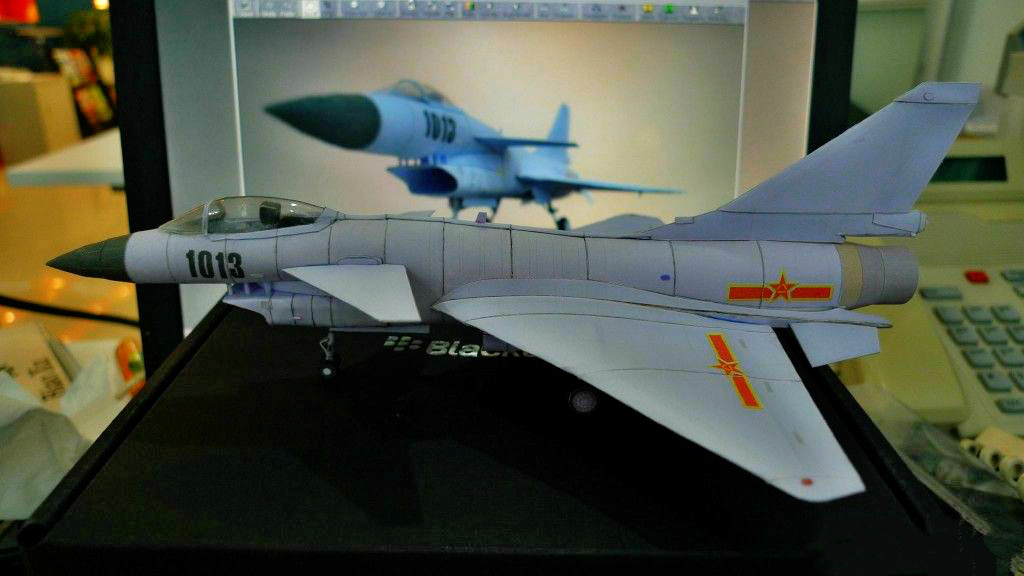 送工具DIY手工拼装立体纸模型中国歼十战斗机飞机 航空3D折纸玩具