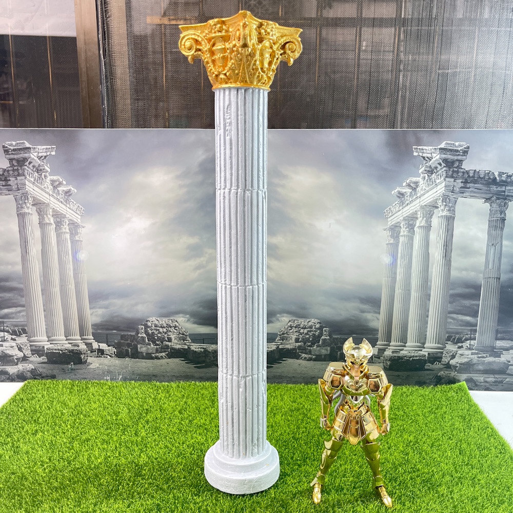 硬汉模型圣斗士场景手工制作圣衣神话49厘米凹槽分段式希腊罗马柱