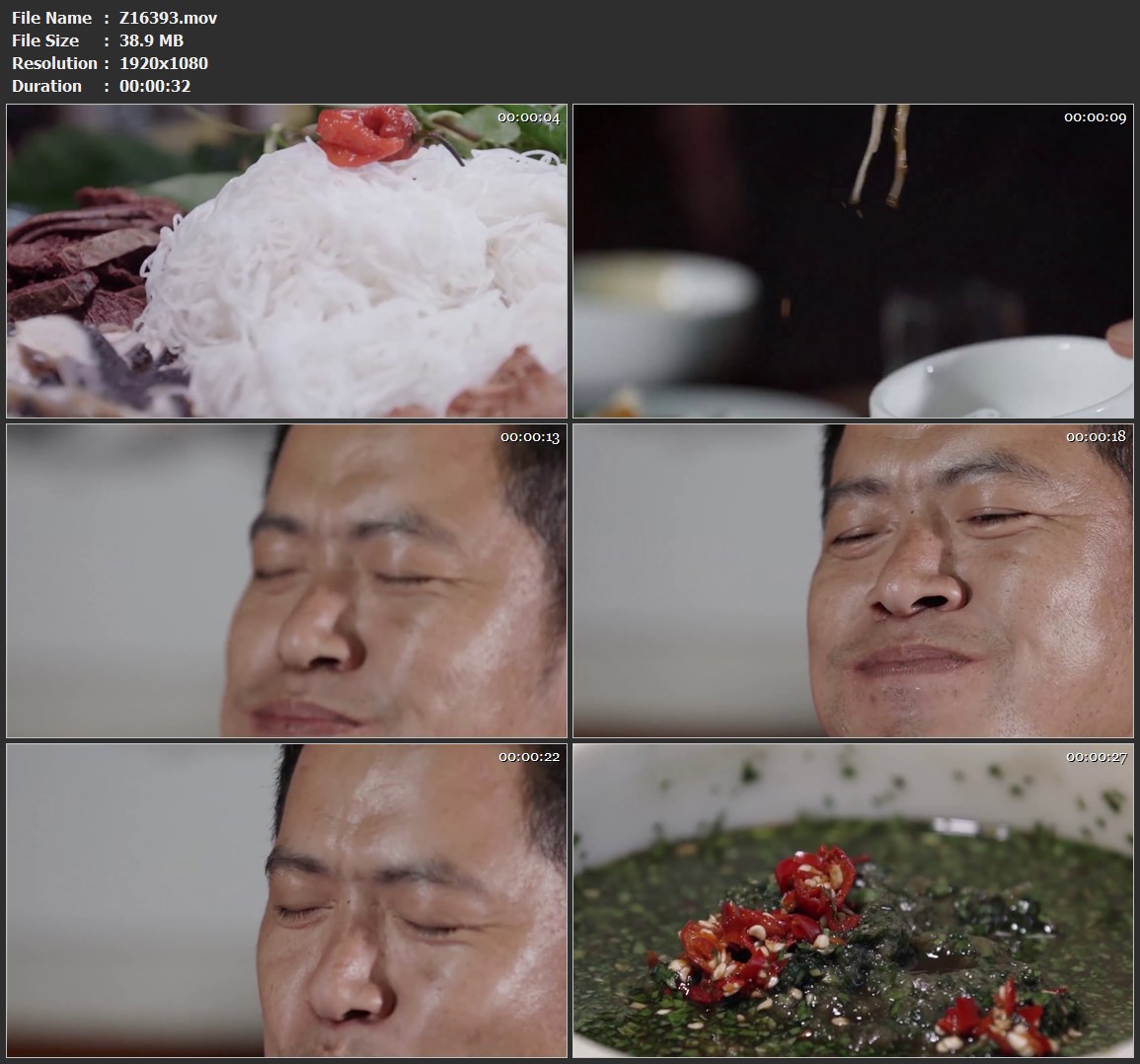 食客品尝傣族特色美食撒撇满足表情特写高清视频素材.mov