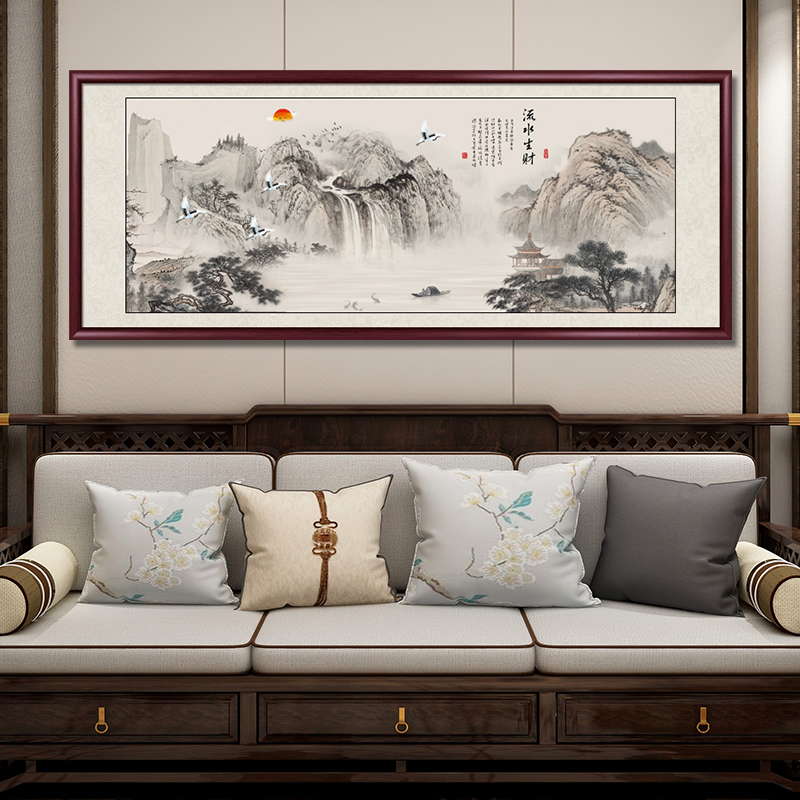 中式背景墙客厅