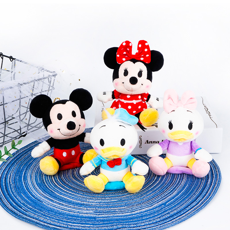 Disney迪士尼毛绒玩具带吸磁玩偶米奇米妮唐老鸭有磁铁吸附公仔